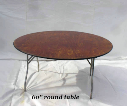 Sixty inch round wooden table